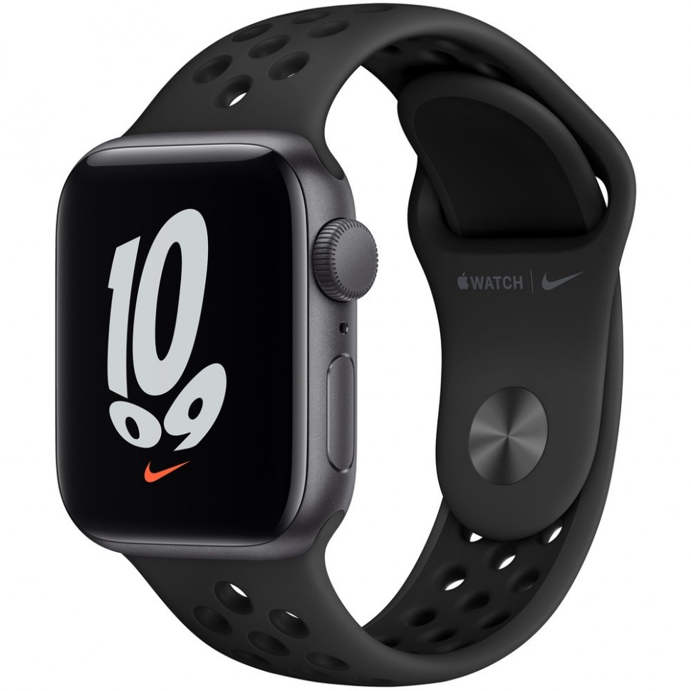 Смарт-часы Apple Watch Nike SE 40 мм серый космос, спортивный ремешок Смарт-часы Apple Watch Nike SE 40 мм серый космос, спортивный ремешок