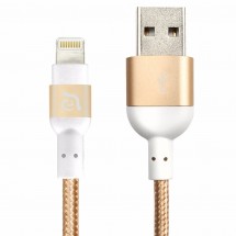 Кабель Adam Elements PeAk II USB-Lightning, 2 м, золотой