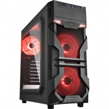 Корпус Sharkoon VG7-W red led черный