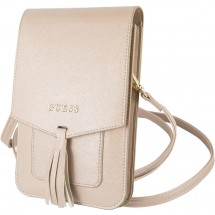 Сумка для смартфонов Guess Wallet Bag Saffiano look, бежевый