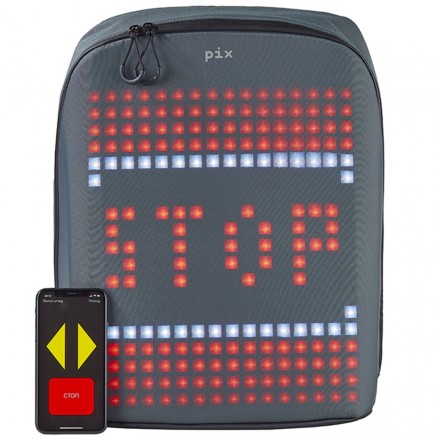 Рюкзак Pix Backpack с LED дисплеем (Power Bank в комплекте), серый