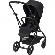 Детская коляска Cybex Eezy S Twist+ 2 BLK Deep Black с дождевиком и бампером