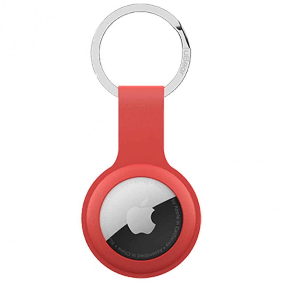 Брелок-подвеска uBear Touch Ring Case для AirTag, красный Брелок-подвеска uBear Touch Ring Case для AirTag, красный