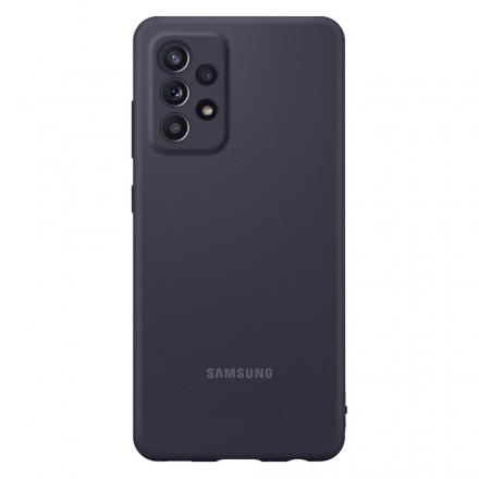 Чехол для смартфона Samsung Silicone Cover для Galaxy A52, чёрный